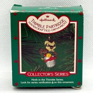 1986 Hallmark Thimble Partridge #9 Ornament Collector’s Series Miniature MIB